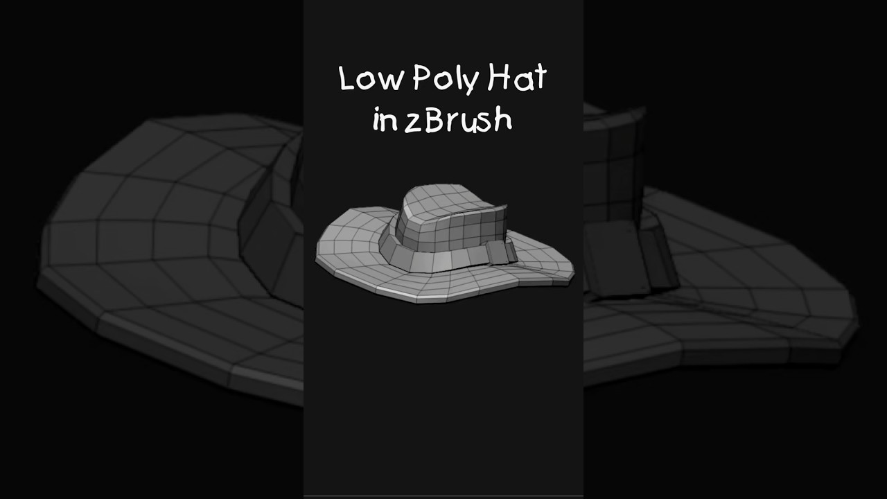 Моделирование низкополигональной шляпы-федоры в zBrush. Пошаговое руководство.