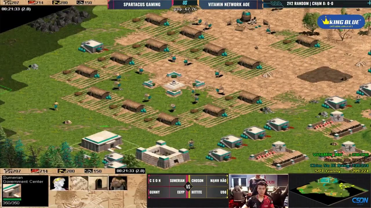 Chim Sẻ Đi Nắng - Gunny vs U98 - M.Hào | 2v2 random | 09/06/2024 #aoe #chimsedinang