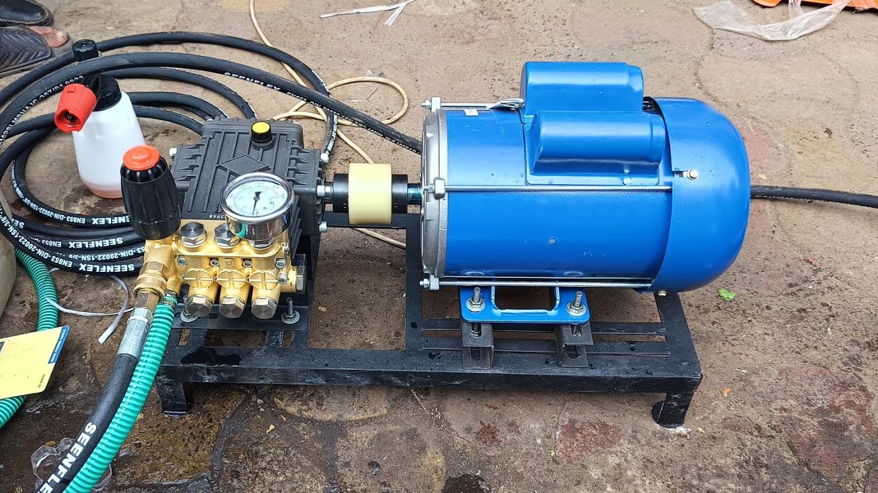 300-350 BAR TRIPLEX PLUNGER PUMP WITH 3 HP CROMPTON MOTOR 🤯💥 CONTACT ☎️ 9726255752 ☎️