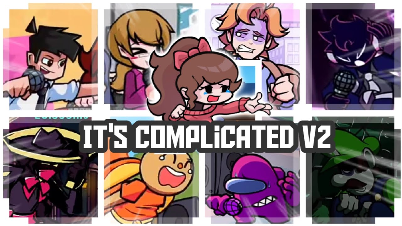 FNF - It's Complicated V2 ( But Different Characters sing it ) | Friday Night Funkin' Cover