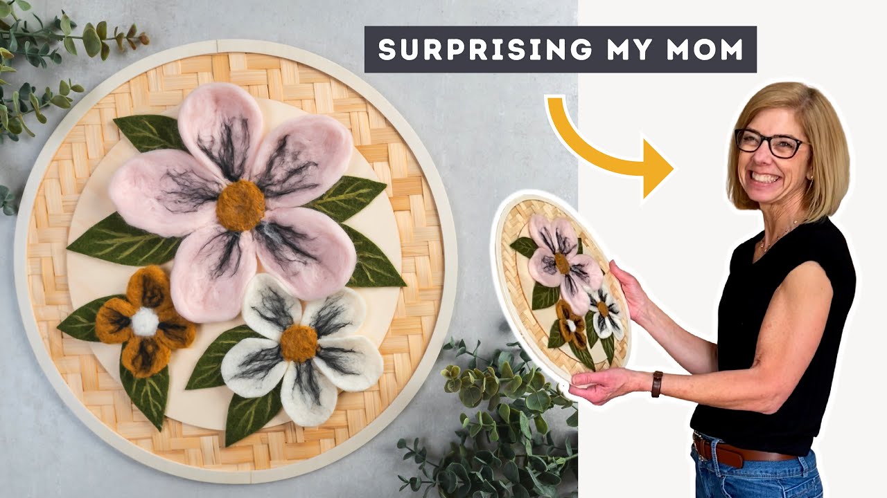 DIY Needle Felt Wall Art