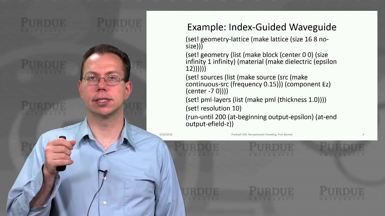 nanoHUB-U Nanophotonic Modeling L3.10: MEEP - Index Guided Waveguides
