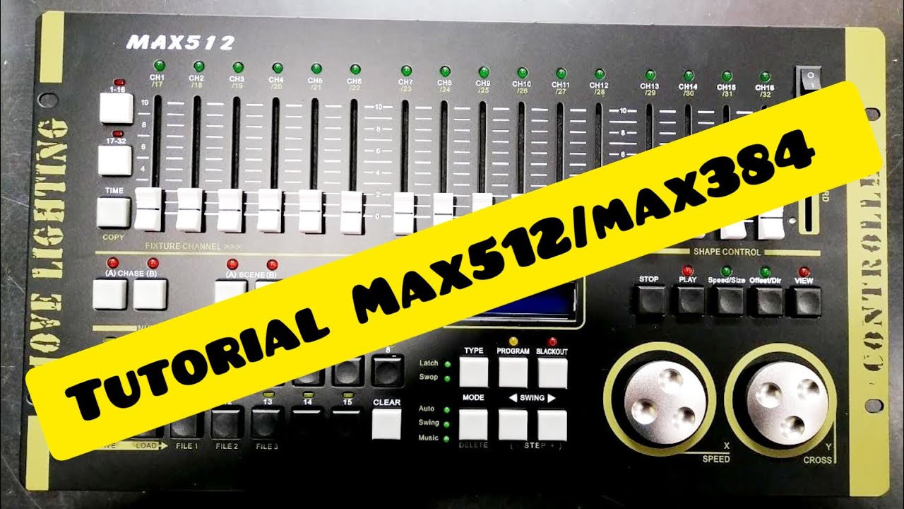 CONTROL DMX MAX512  MAX384 tutorial Max512 setup