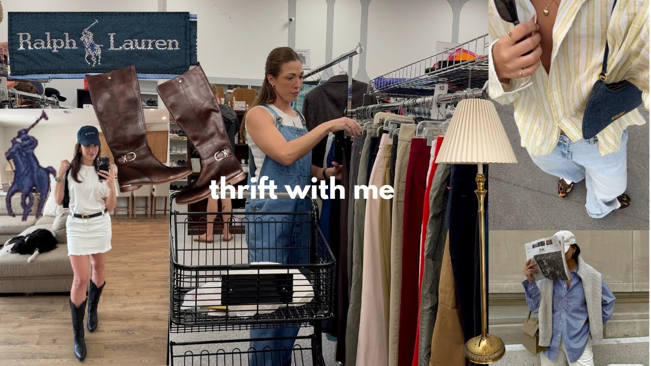 Come Thrift With Me! A Ralph Lauren kind of day🧸 + Try on thrift haul