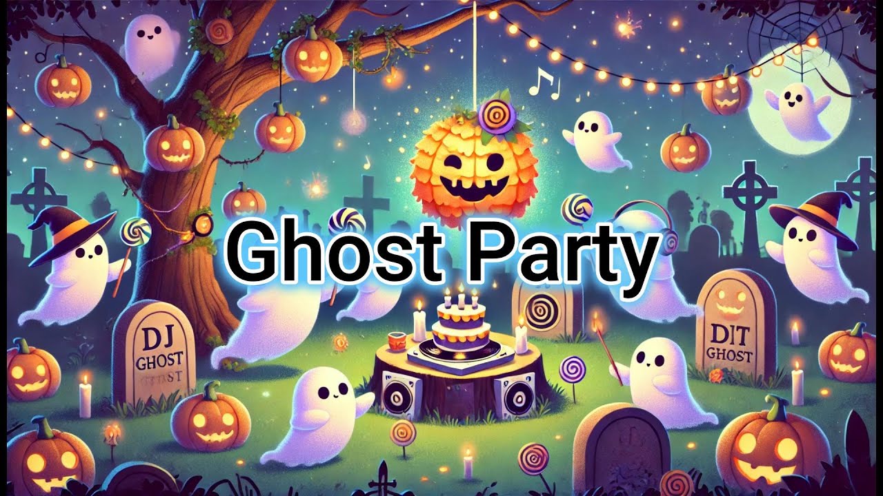 🎃👻 Ghost Party LOOP | Kid-Friendly Halloween Ambience with Cute Ghosts & Pumpkins