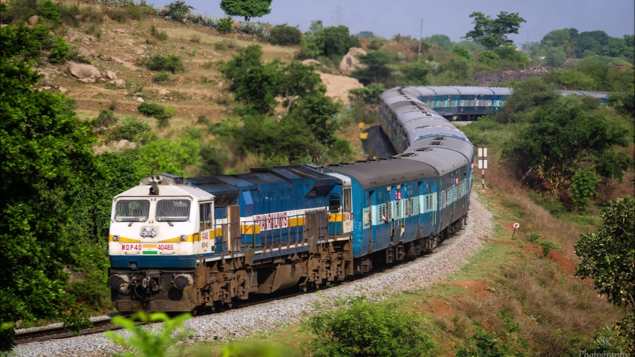 Hosur - Dharmapuri | Trains Climbing the S - Bend in One of TN's Scenic Routes | Indian Railways