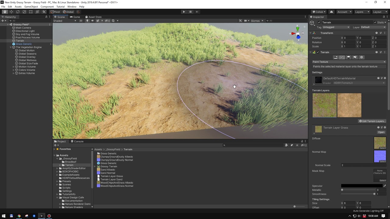 Grassy Field Walkthrough Unity HDRP ● The Vegetation Engine + Nature Renderer (Old Workflow)
