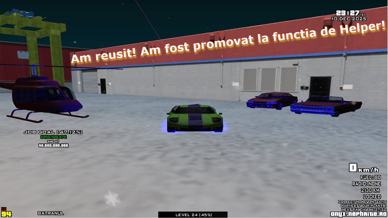 Am reusit! Am fost promovat la functia de Helper pe ONYX!