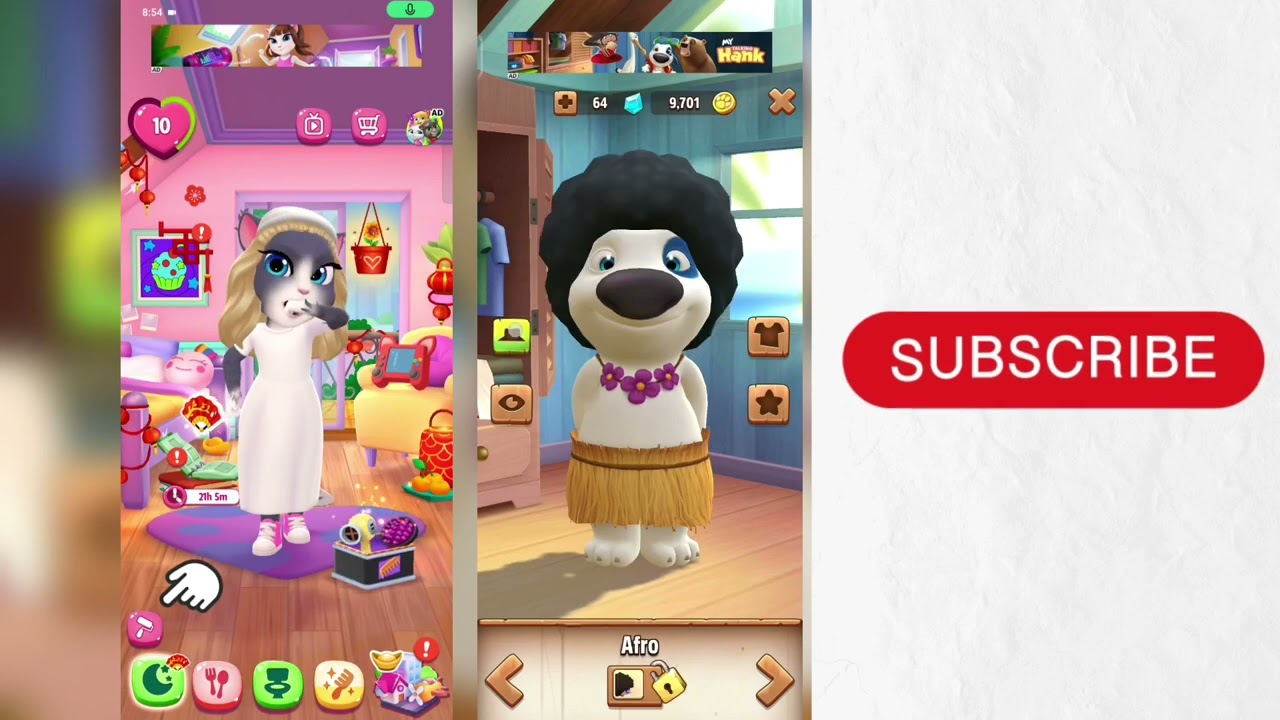 my Talking Angela 2 vs my talking Hank comparison comment and next topic of which game