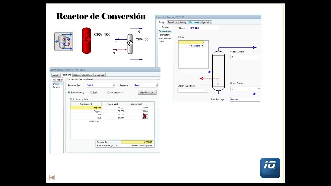 HYSYS Reactor de Conversión