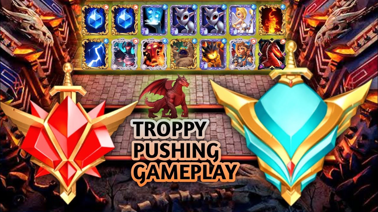 Troppy pushing gameplay part 2 🔥⚔️ Castle Crush ⚔️🔥