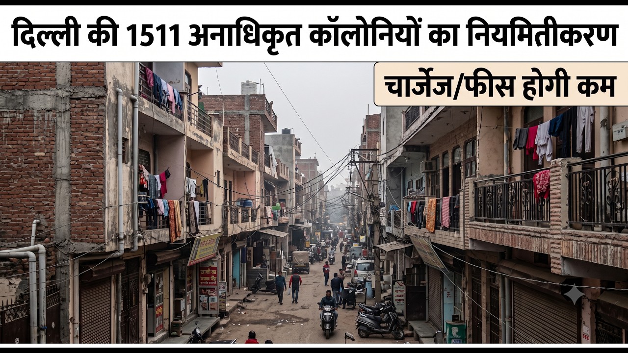 PM UDAY regularisation charges will be reduced🔥Delhi 1511 unauthorised colonies🔥चार्जेज होंगे कम