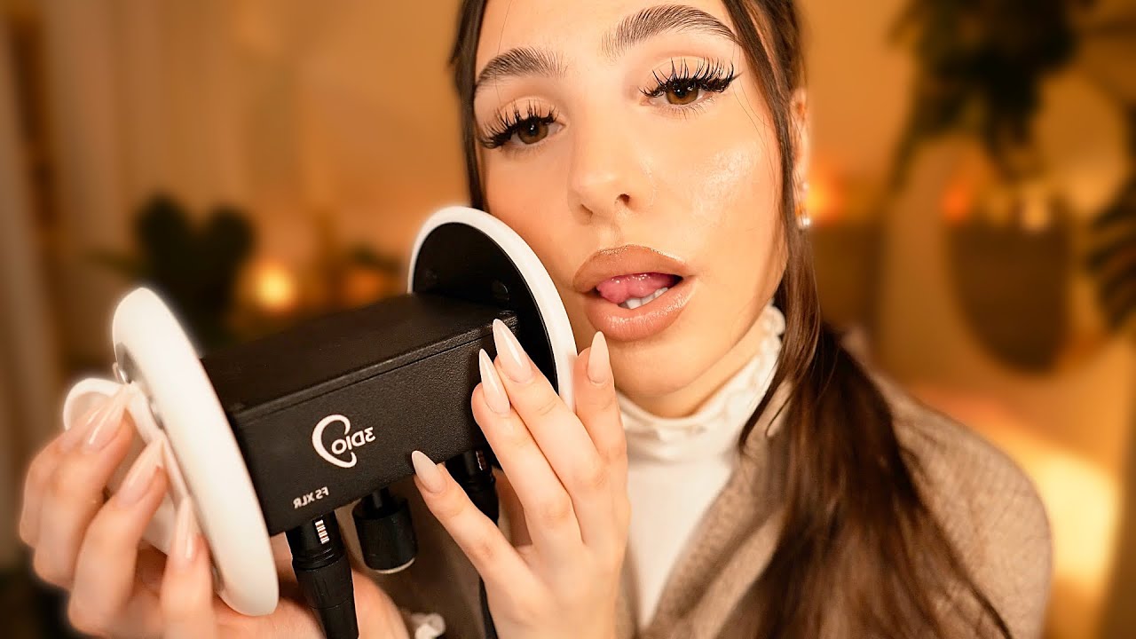 ASMR Расслабляющие Wet Mouth Sounds 🌜 С 3Dio для максимальных мурашек 💤 Без разговоров 😴