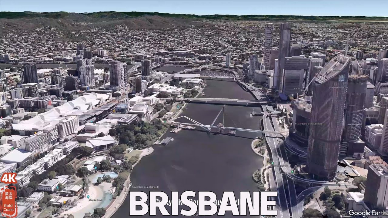 [4k] Get to Know City of Brisbane in 3 Minutes - GoogleEarth| QLD | Australia