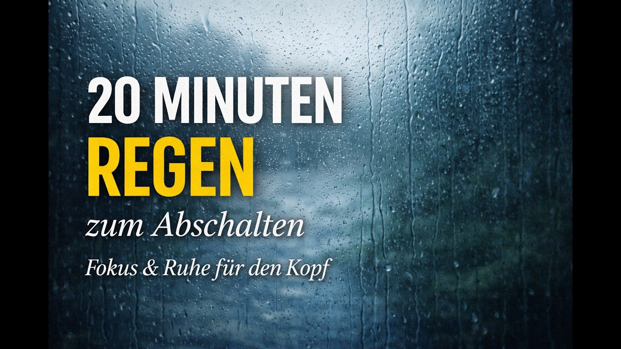 🌧️ 20 Minuten Regen zum Abschalten | Fokus & Ruhe für den Kopf