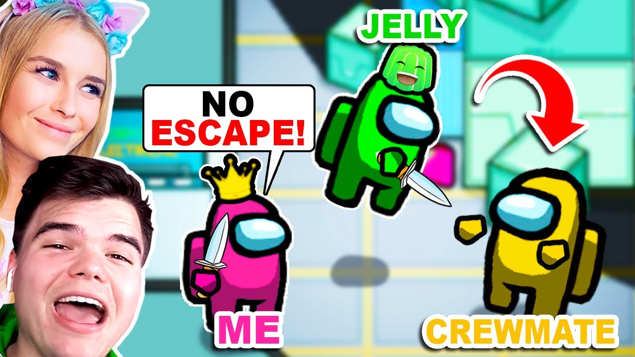 TEAMING UP In Among Us With Jelly And Dino! (Roblox)