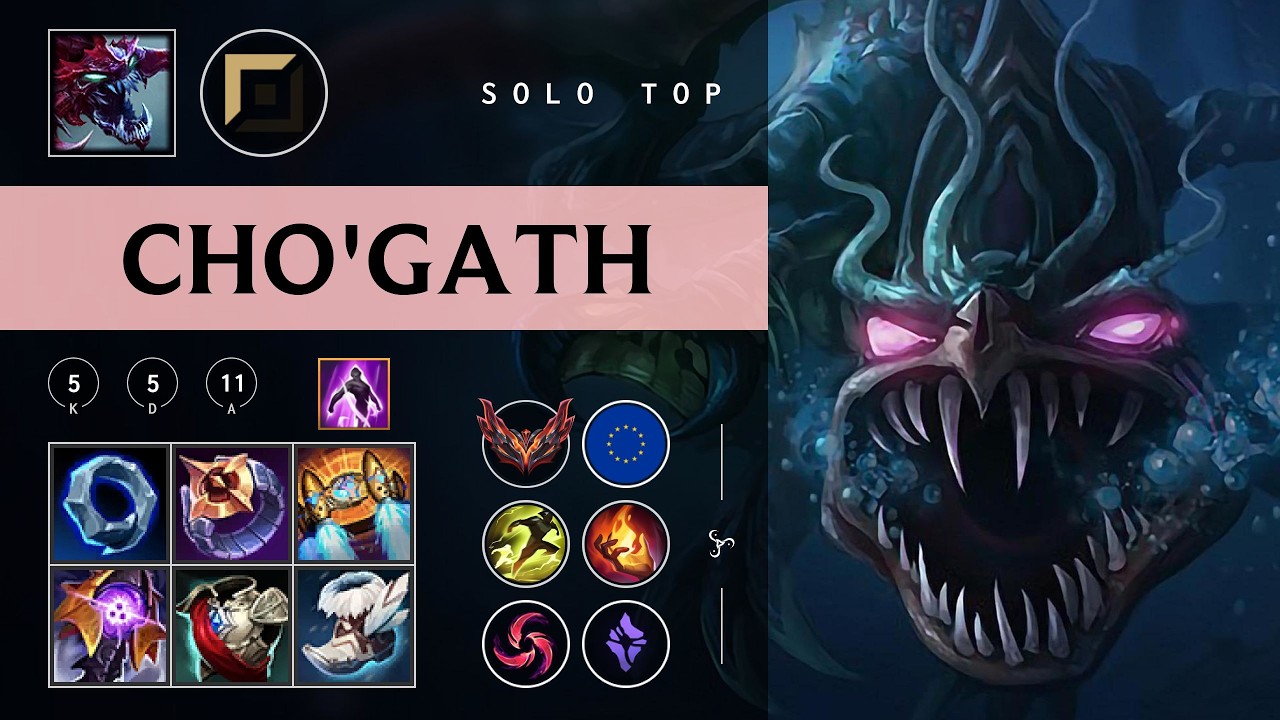 Cho'Gath Top vs Gwen - EUW Grandmaster Patch 26.06