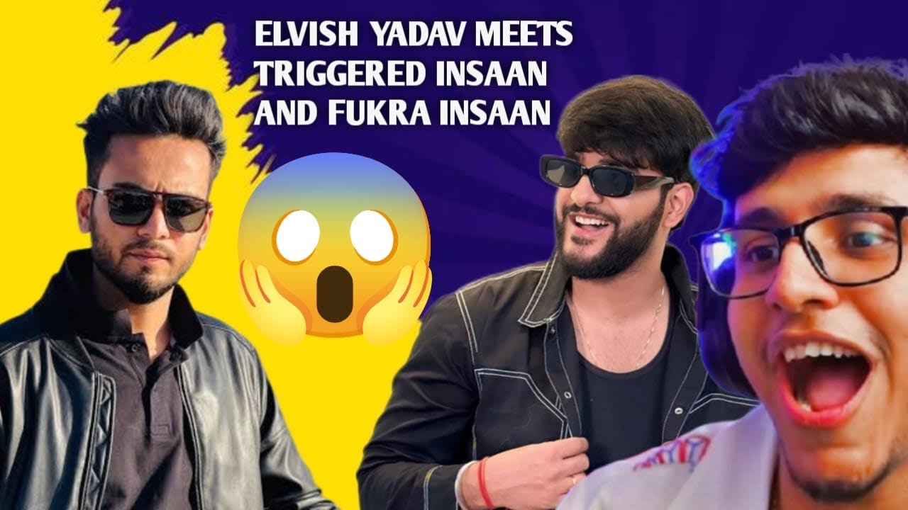 Elvish Yadav Meets Fukra Insaan And Triggered Insaan🤣