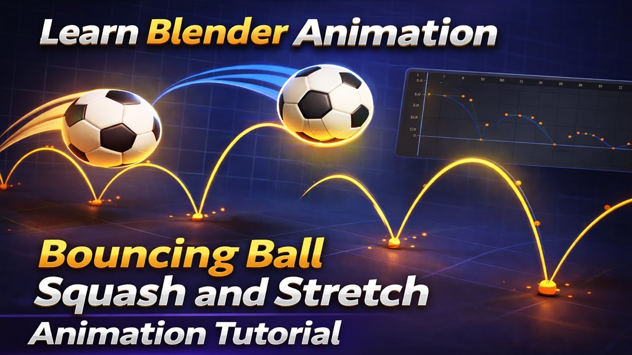 Blender Bouncing Ball Animation Tutorial | Squash & Stretch Explained