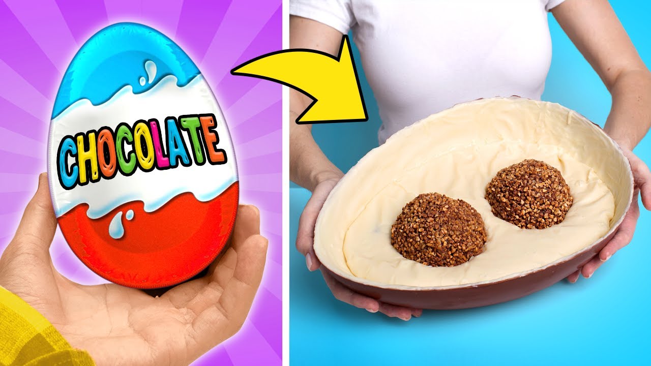 Мы сделали ОГРОМНЫЙ Kinder Joy + гигантское мороженое в форме медведя! 🍦🍫