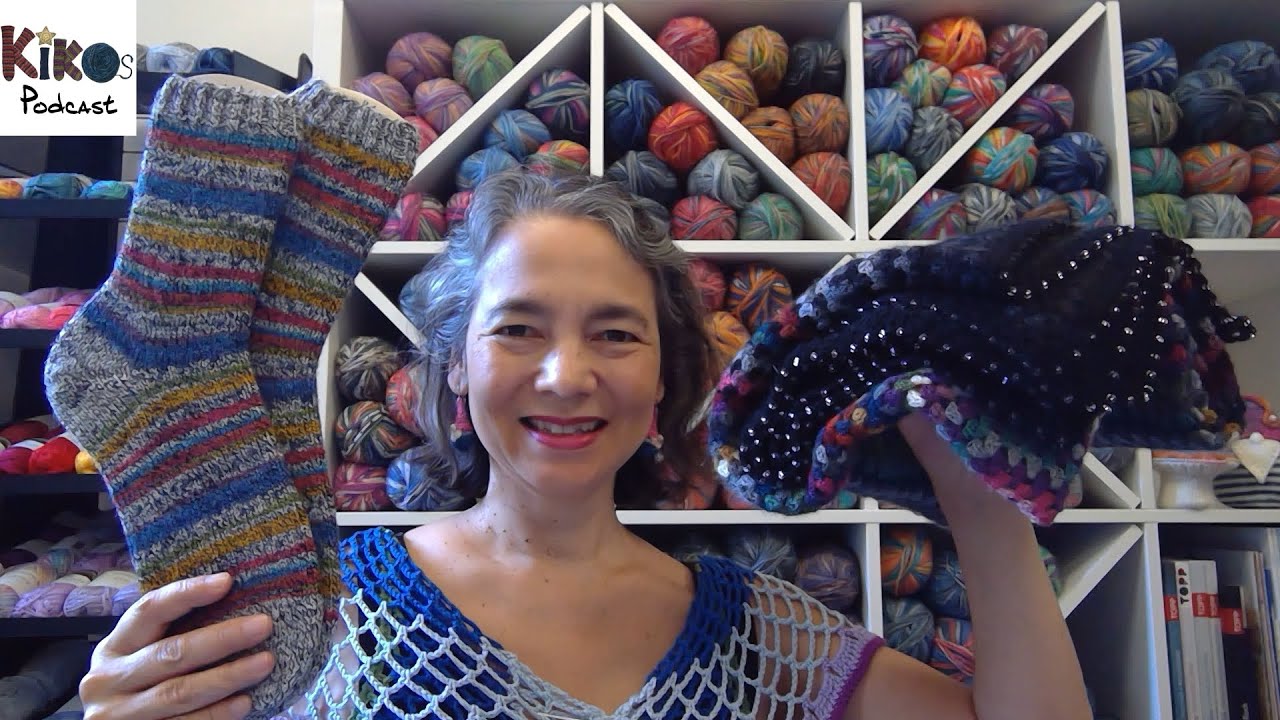 Kiko's Knitting Podcast #193 - Granny Square & Black Dragon Socks