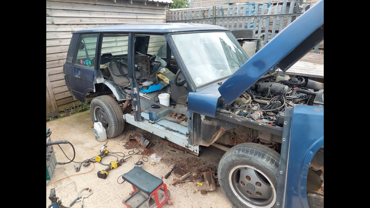 Range Rover 1993 Vogue 3.9 L95  Lets replace that driver sill ep6