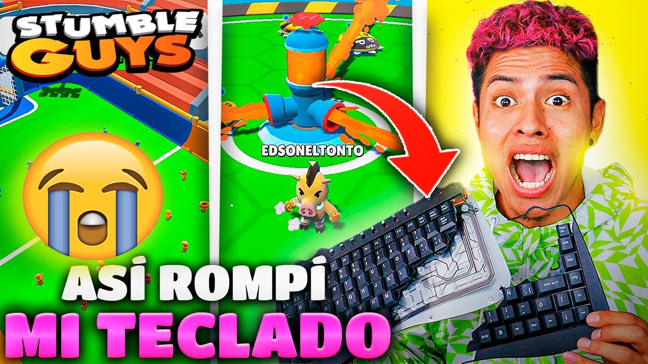 ROMPÍ MI TECLADO por este ENFADO  en STUMBLE GUYS 😱 *PRIMERA vez en PC*