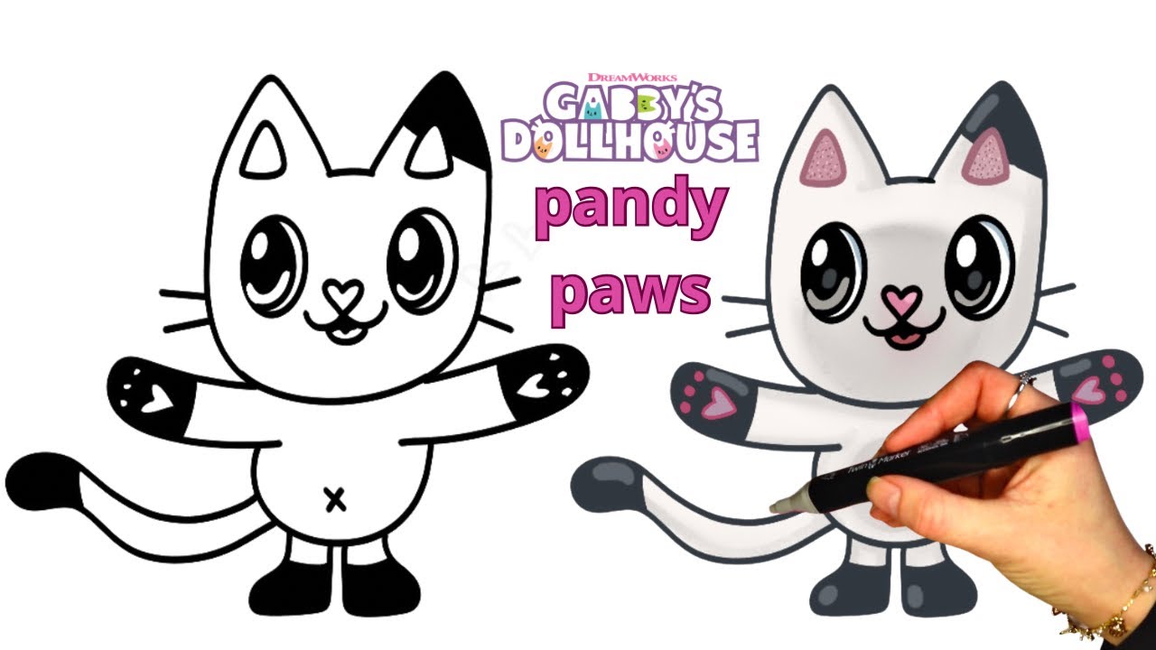 How to draw Pandy Paws easy || Gabby’s dollhouse 2026