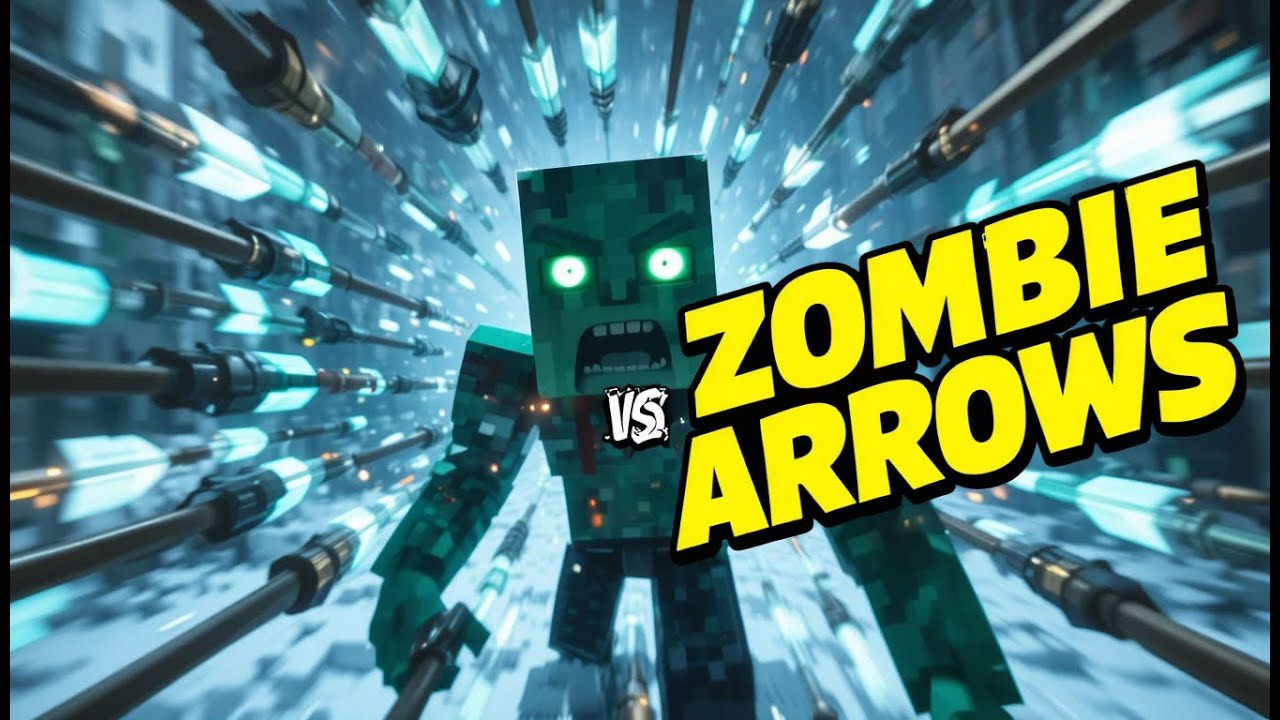 Minecraft Zombie Vs Arrows #shortsfeeds #shortscommunity #MinecraftCreatives