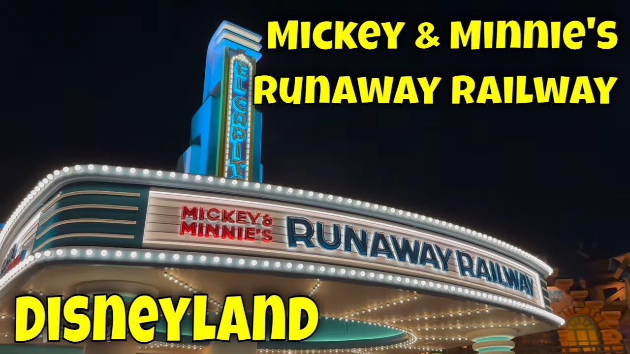 Mickey and Minnie's Runaway Railway & Queue - Mickey's Toontown - Disneyland 2023 4K