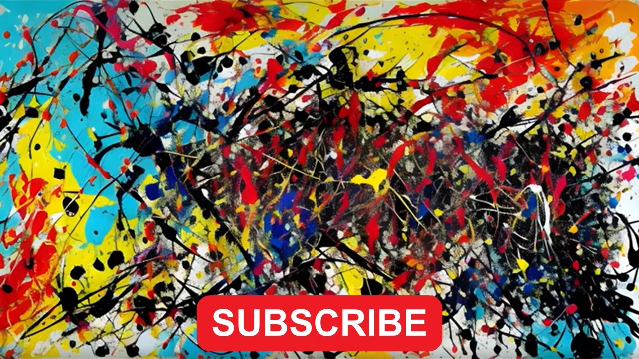 Jackson Pollock Style Art TV Screensaver – TV Wallpaper – 1 Hour – No Music, No Sound