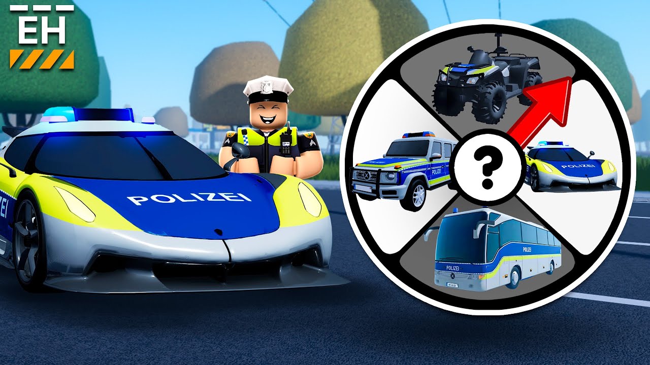 Gl&uuml;cksrad entscheidet mein Polizei-Auto! (Roblox Notruf Hamburg)