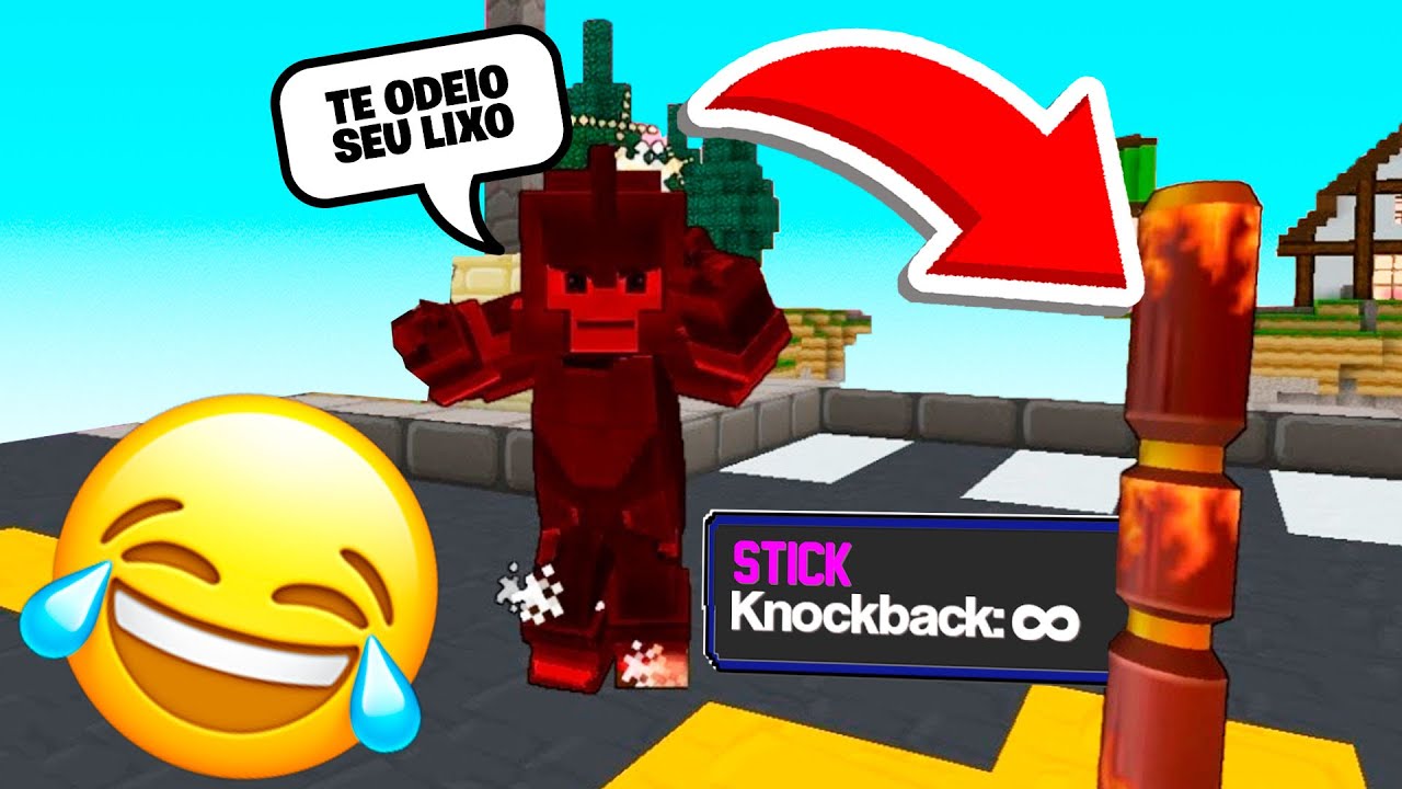 TROLLANDO OS PLAYERS COM KNOCKBACK INFINITO !! - Blockman Go BedWars