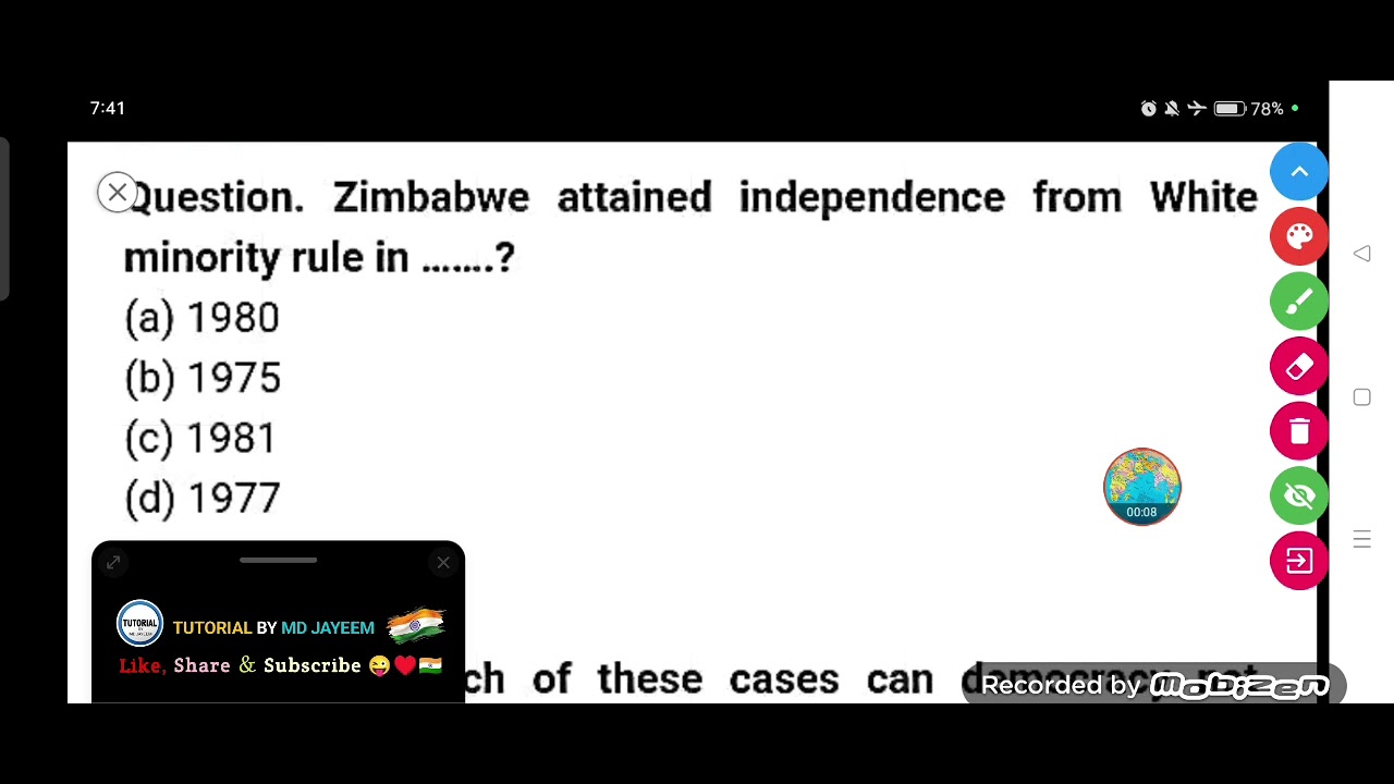 Zimbabwe attained independence from White minority rule in .......?