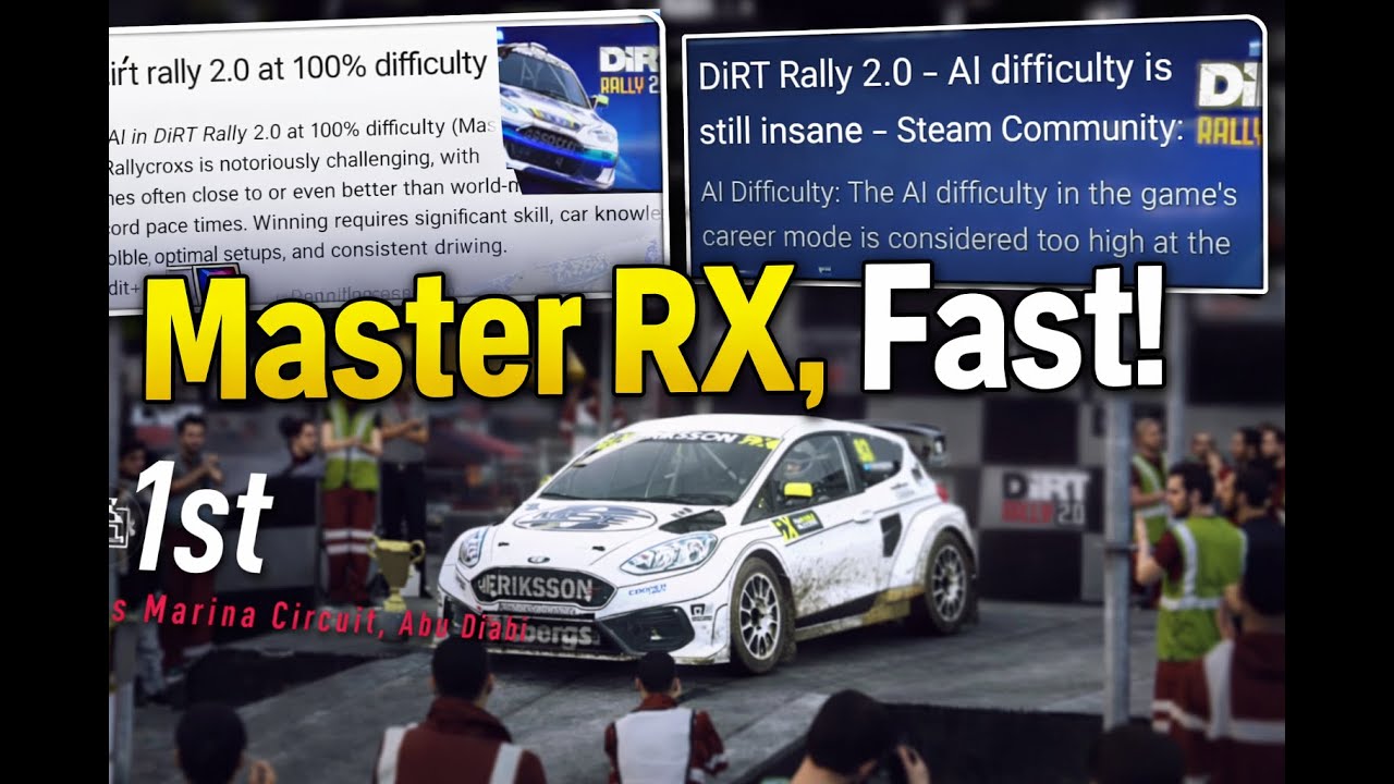 Dirt Rally 2.0 Rallycross 100% AI | How to make the impossible, possible