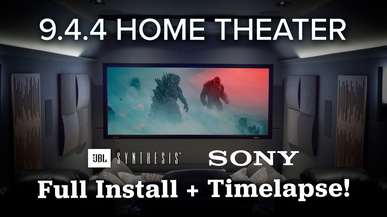 Incredible 9.4.4 JBL Synthesis Home Theater Install Timelapse | Dolby Atmos w/ Sony 715ES