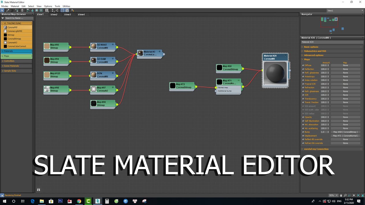 HODIDU STUDIO - HƯỚNG DẪN  GIAO DIỆN BẢNG VẬT LIỆU SLATE MATERIAL EDITOR (SME) TRONG 3DSMAX