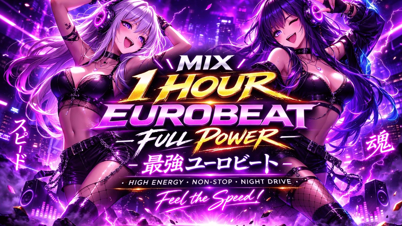 EUROBEAT 2026 ⚡ 1 Hour Full Power Neon Mix (Non-Stop Energy)