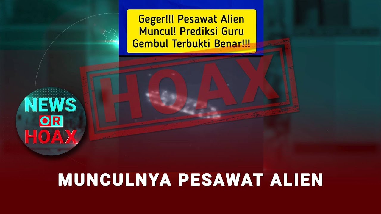 Hoax Benda Langit Disebut Pesawat Alien