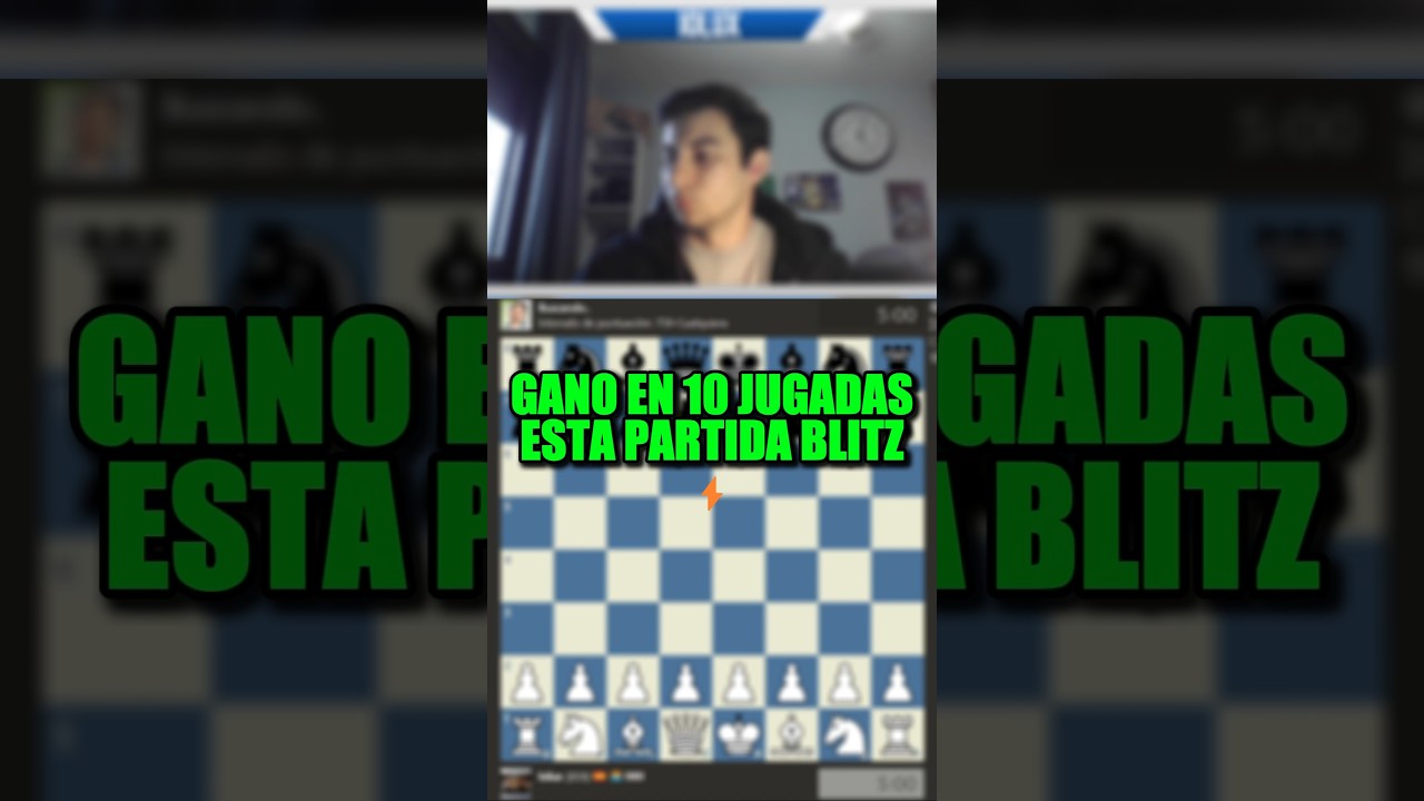 ♟️Gano en 10 jugadas esta partida Blitz⚡ | #ajedrez #chess #blitz