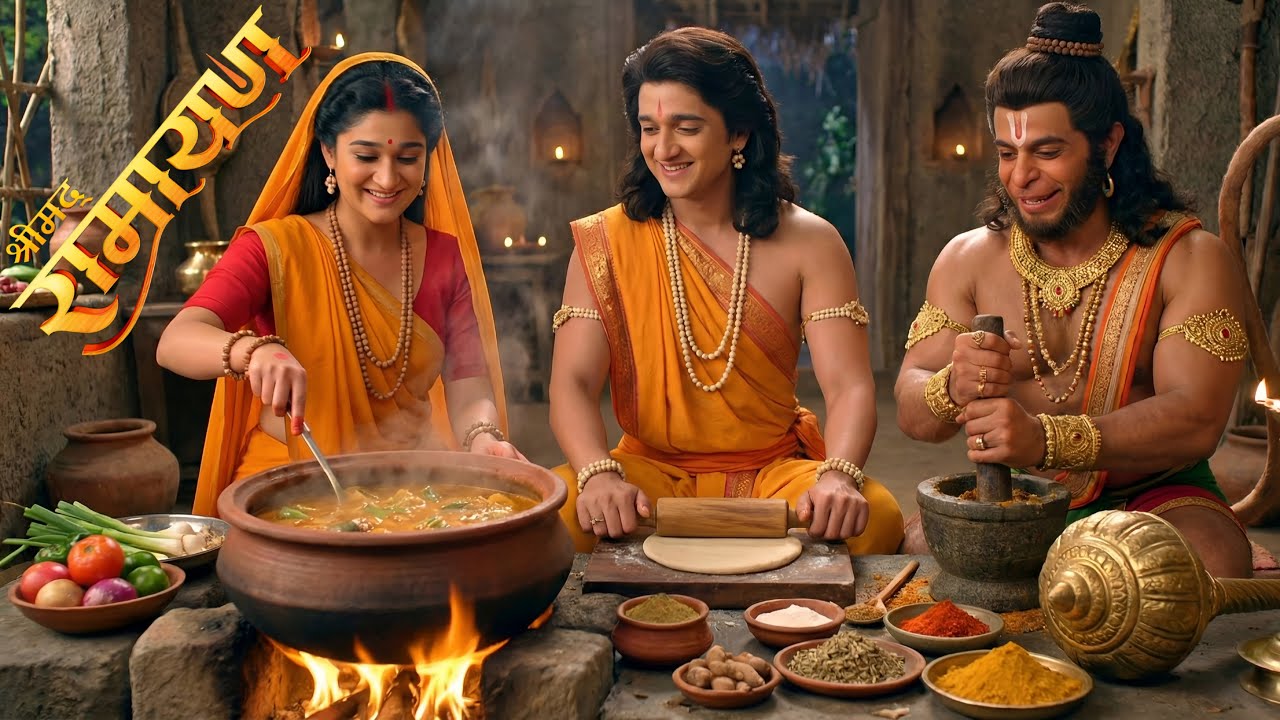 सीता माता की रसोई में हनुमान और राम की एंट्री बन गया सबसे “दिव्य” छप्पन भोग  || Shrimad Ramayan
