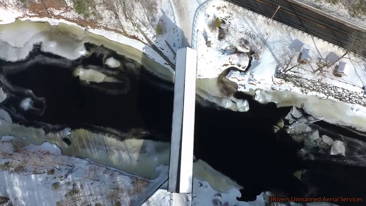 Autel Evo video of Lowe's Covered Bridge Guilford, Maine