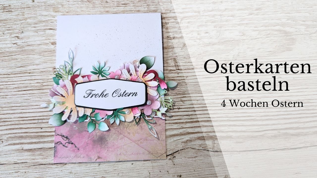 Osterkarten basteln I Blumen und Blätter colorieren  I Kartensketch für jeden Anlass I Oster DIY