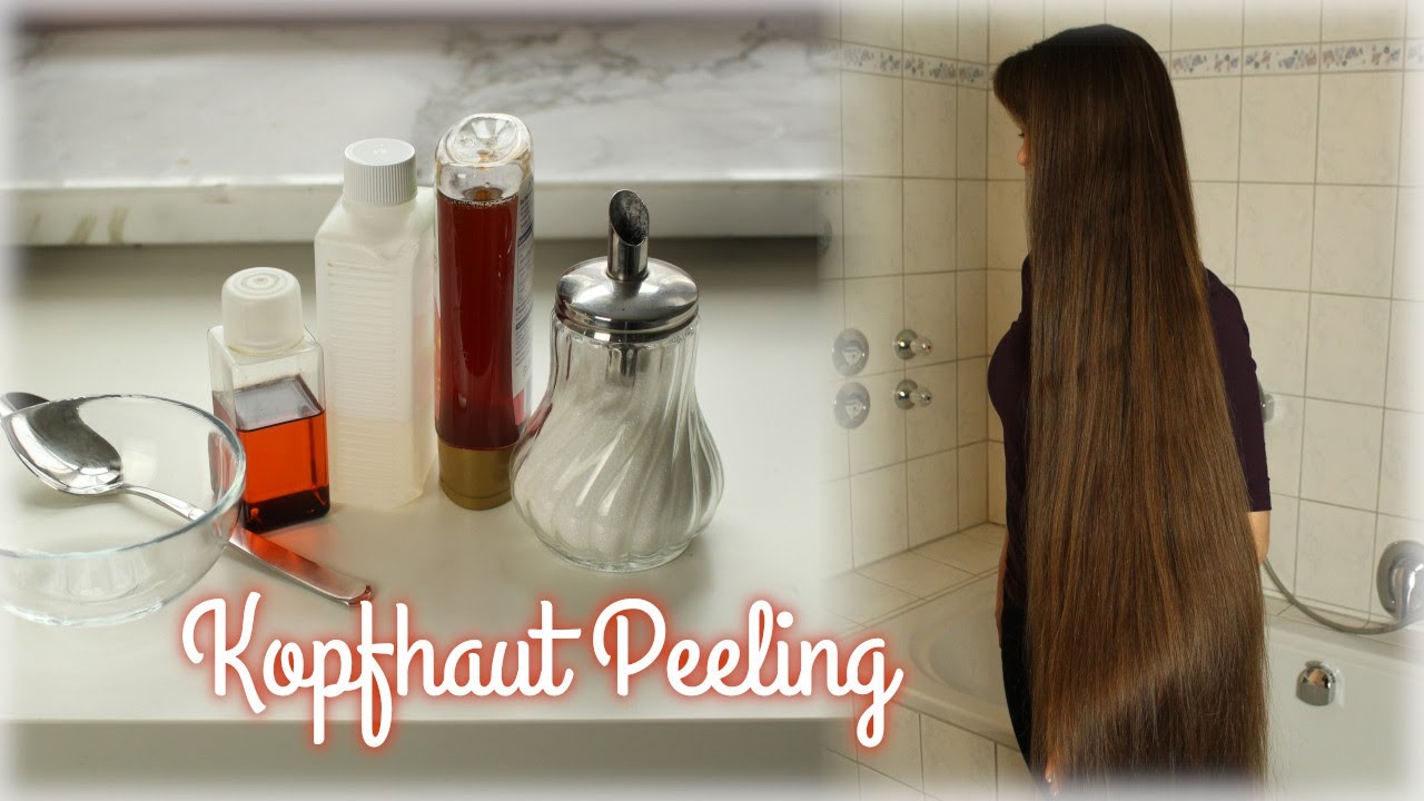 Selbstgemachtes Kopfhautpeeling für lange, gesunde Haare (englische Untertitel)
