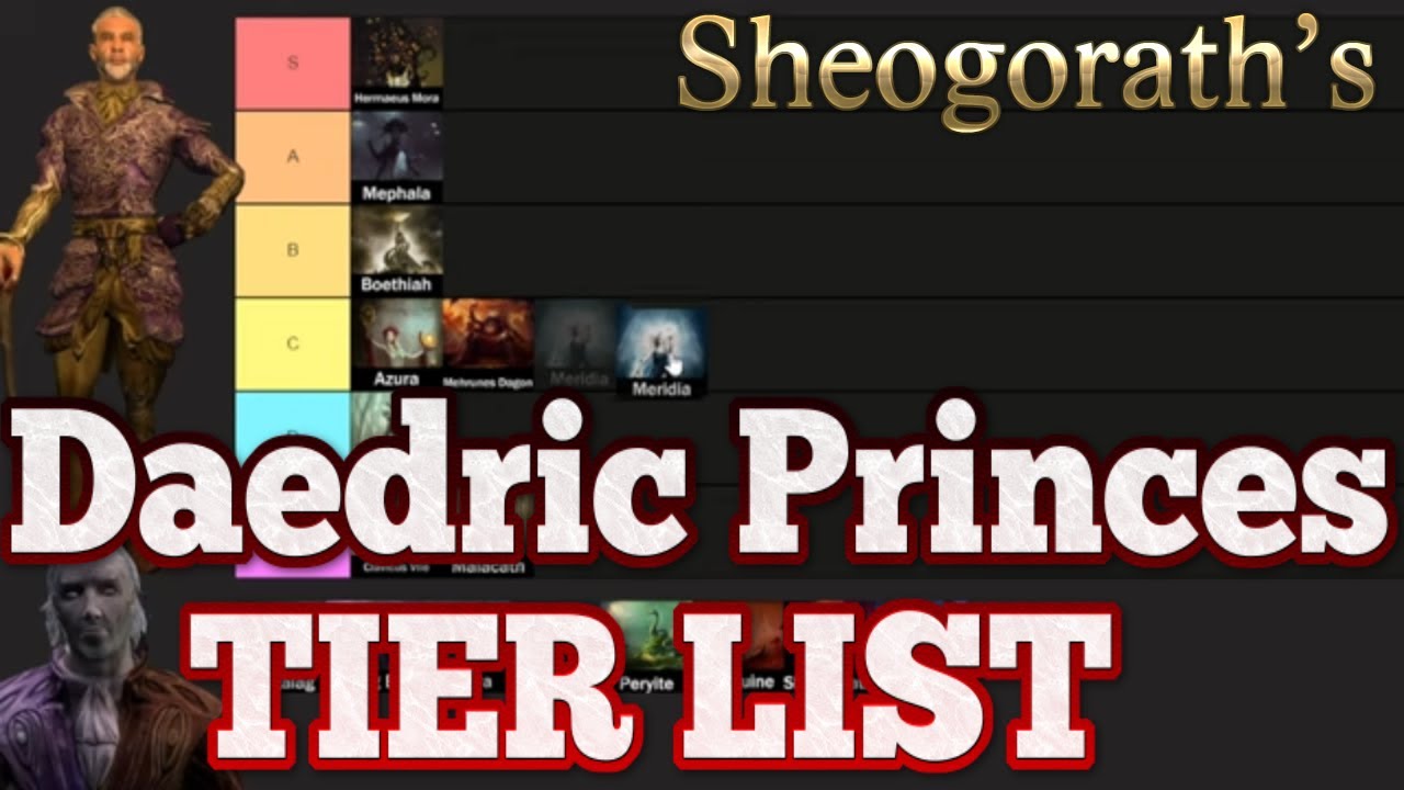 Sheo's Daedric Princes Tier List