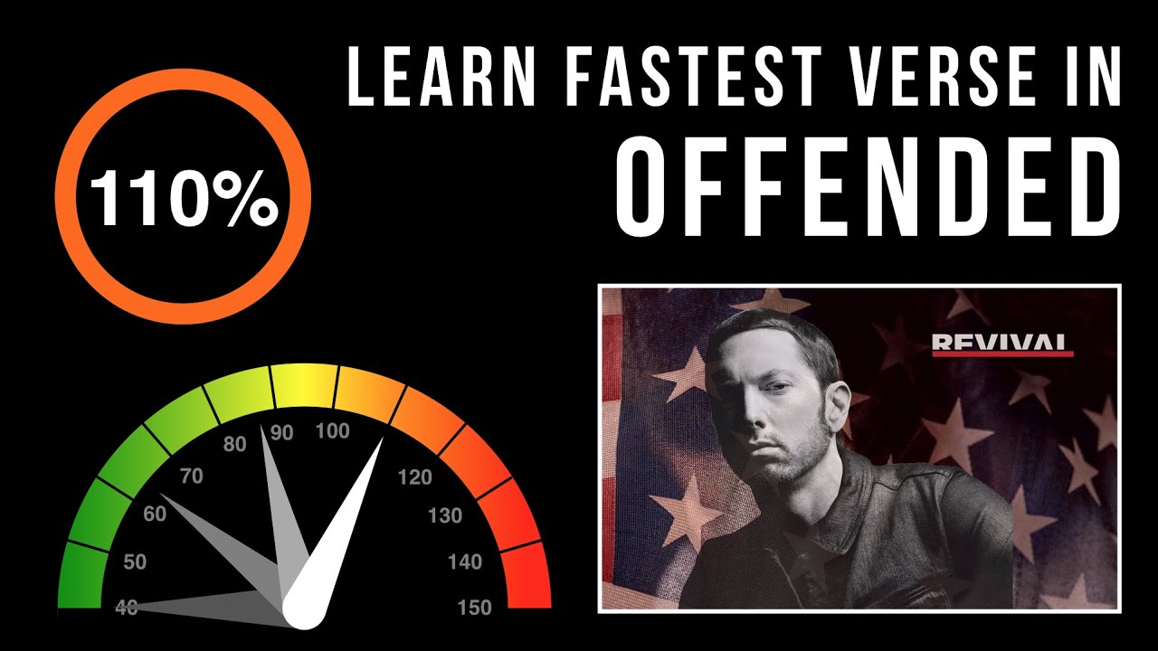 Learn Eminem's Fastest Verse In 'Offended' (Slowed Down + Scrolling Lyrics)
