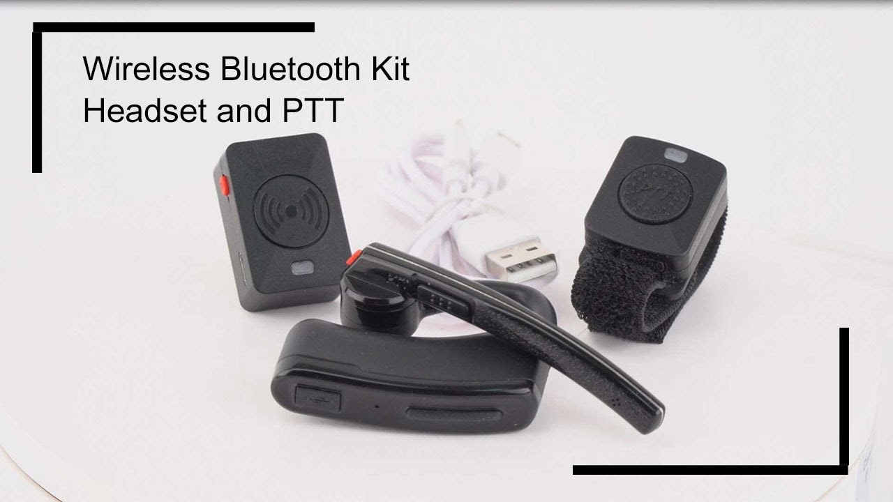 Bluetooth Headset with Finger PTT for walkie talkie
