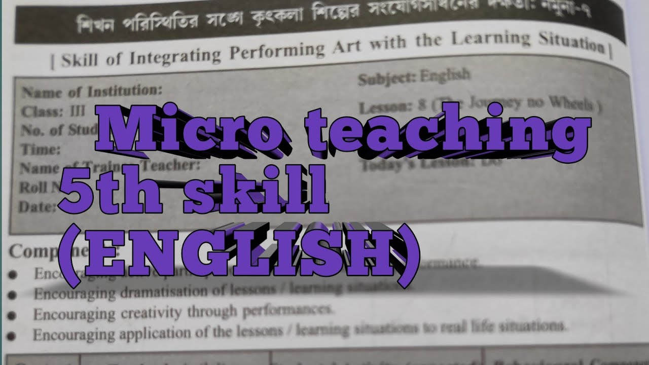 D. El. Ed micro teaching in English // micro teaching 5th skill #viral #education #viralvideo