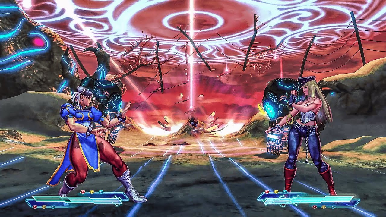 Street Fighter X Tekken : Chun Li & Poison  VS  Lili & Nina - pc Gameplay (Hard Fight ) 1080p