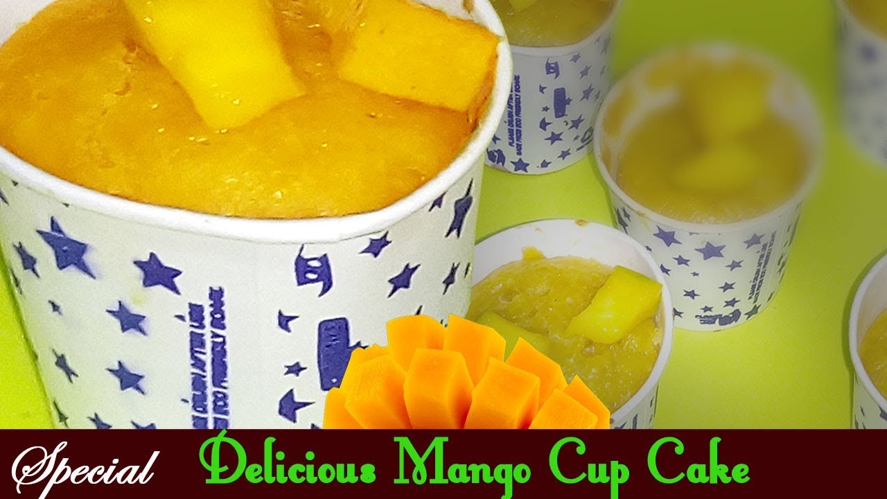 No Oven Eggless Mango Muffins 👌😋/Perfect Mango Cup cake